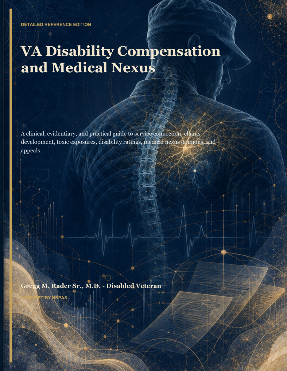 Cover of VA Disability Compensation and Medical Nexus by Gregg M. Rader Sr., MD
